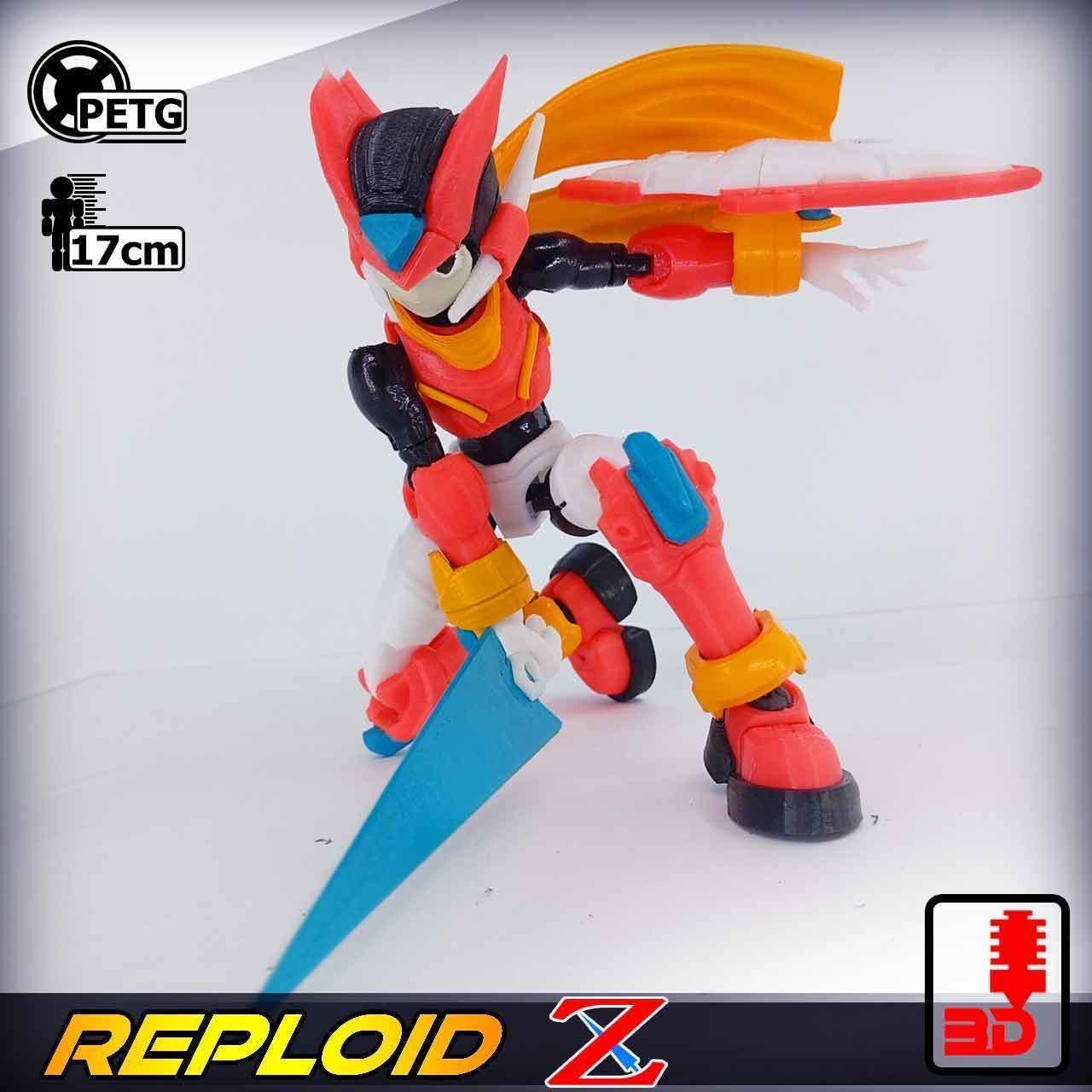 3D Print Action Figure Reploid Z based on Megaman Zero 3D print model_11