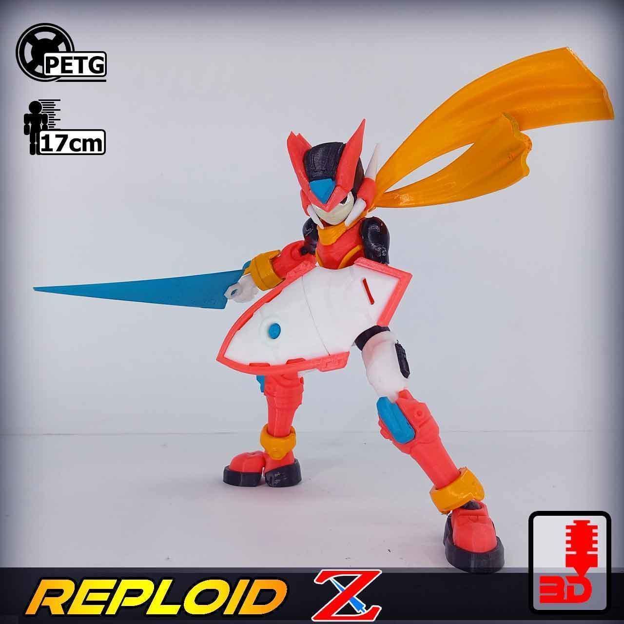 3D Print Action Figure Reploid Z based on Megaman Zero 3D print model_3