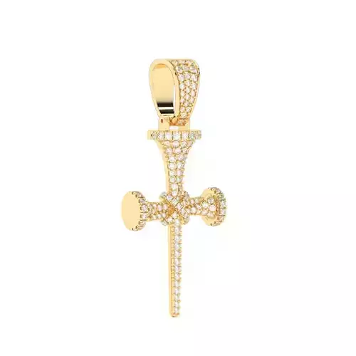 Nail Style Cross Pendant- 3D Print Model 3D print model