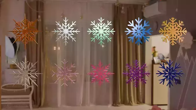 Snowflakes 3D-Model Decoration Christmas ornament 
