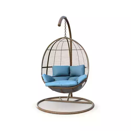 swing chair015 Low-poly 3D model