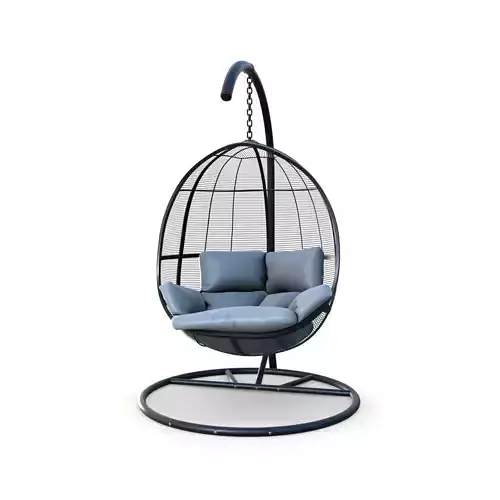 swing chair 017 Low-poly 3D model