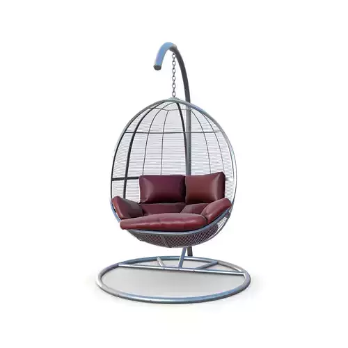 swing chair 020 Low-poly 3D model