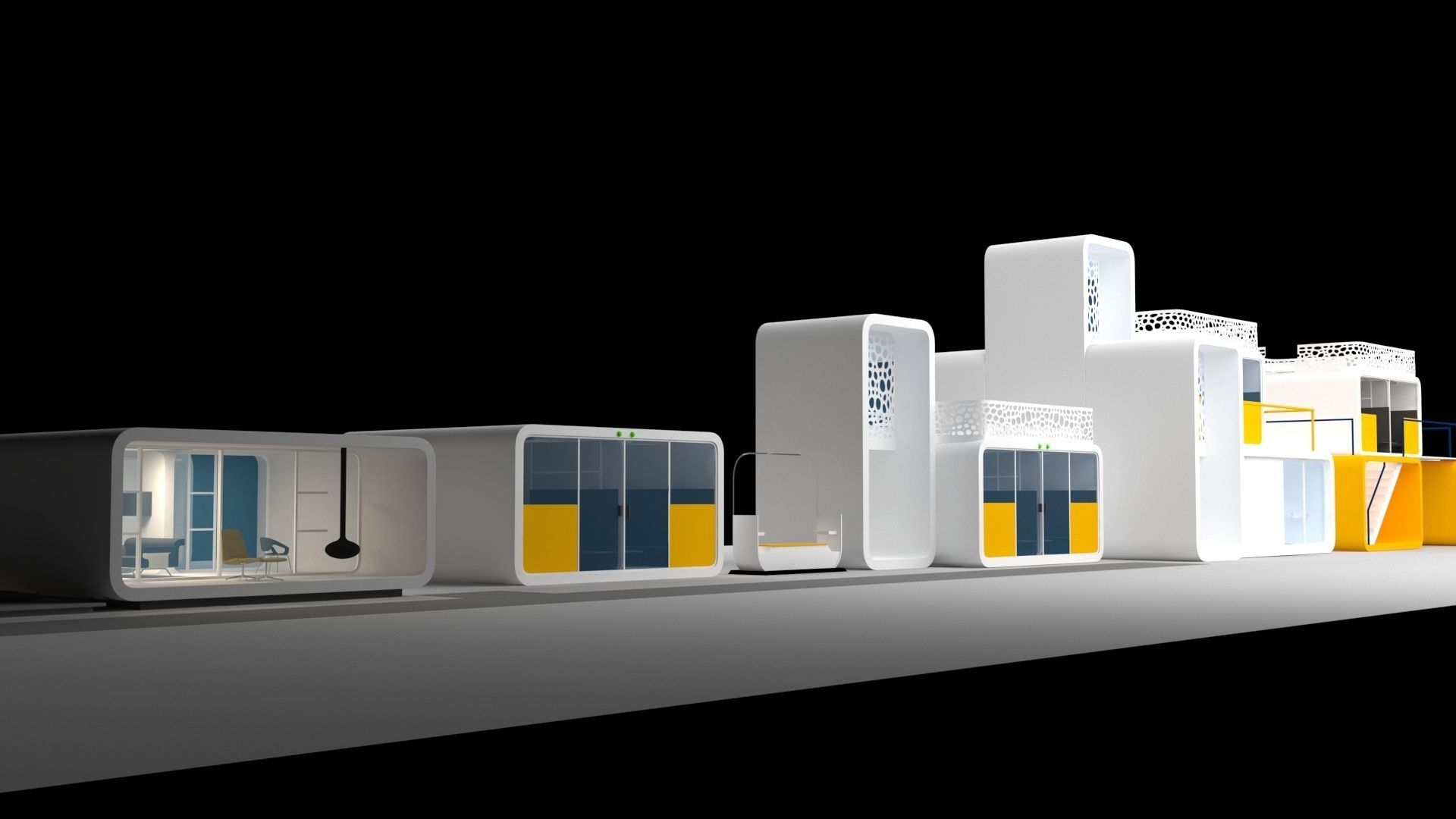 Modular house 3D model_1