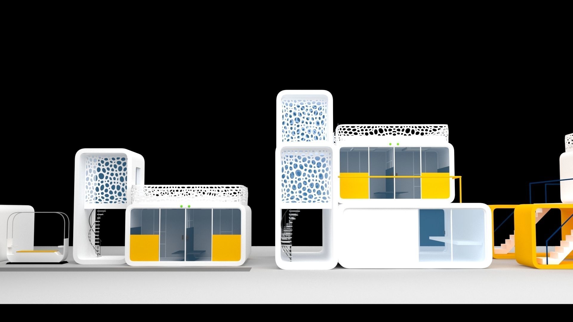 Modular house 3D model_2