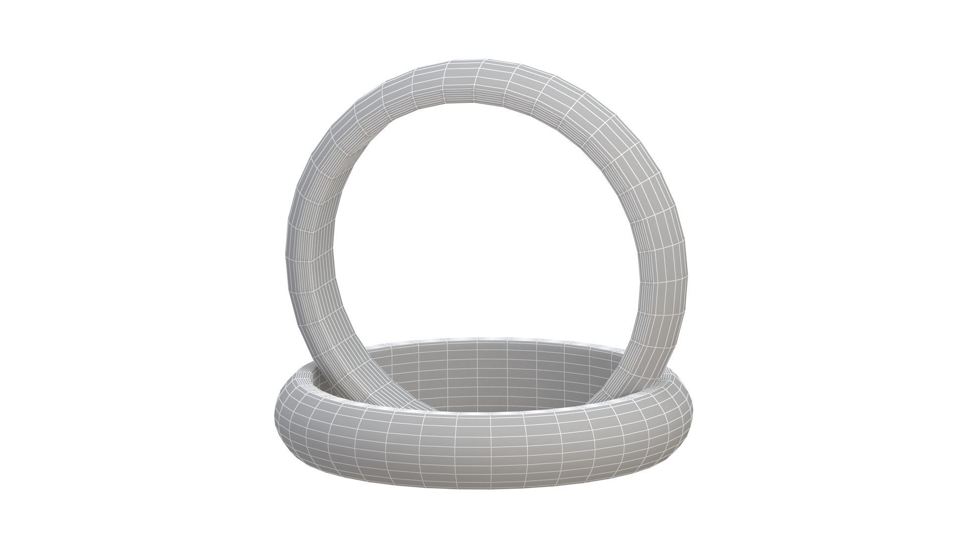 Silver Wedding Ring 3D model_6