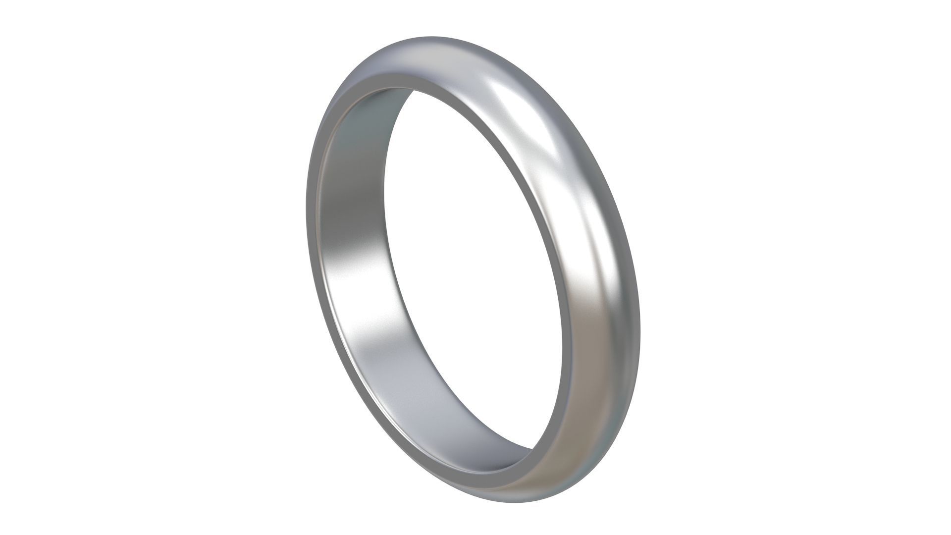 Silver Wedding Ring 3D model_2