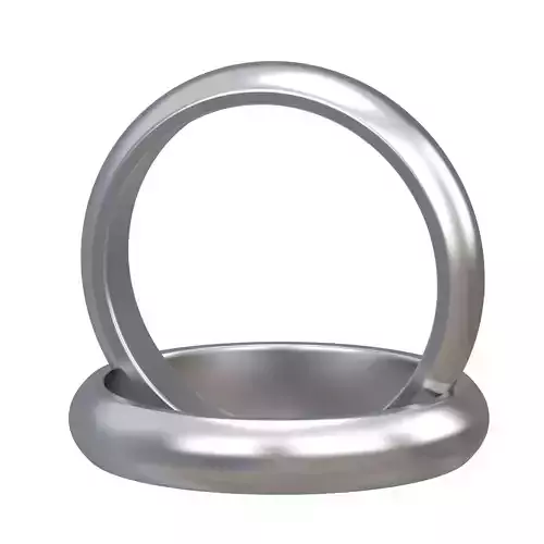 Silver Wedding Ring 3D model