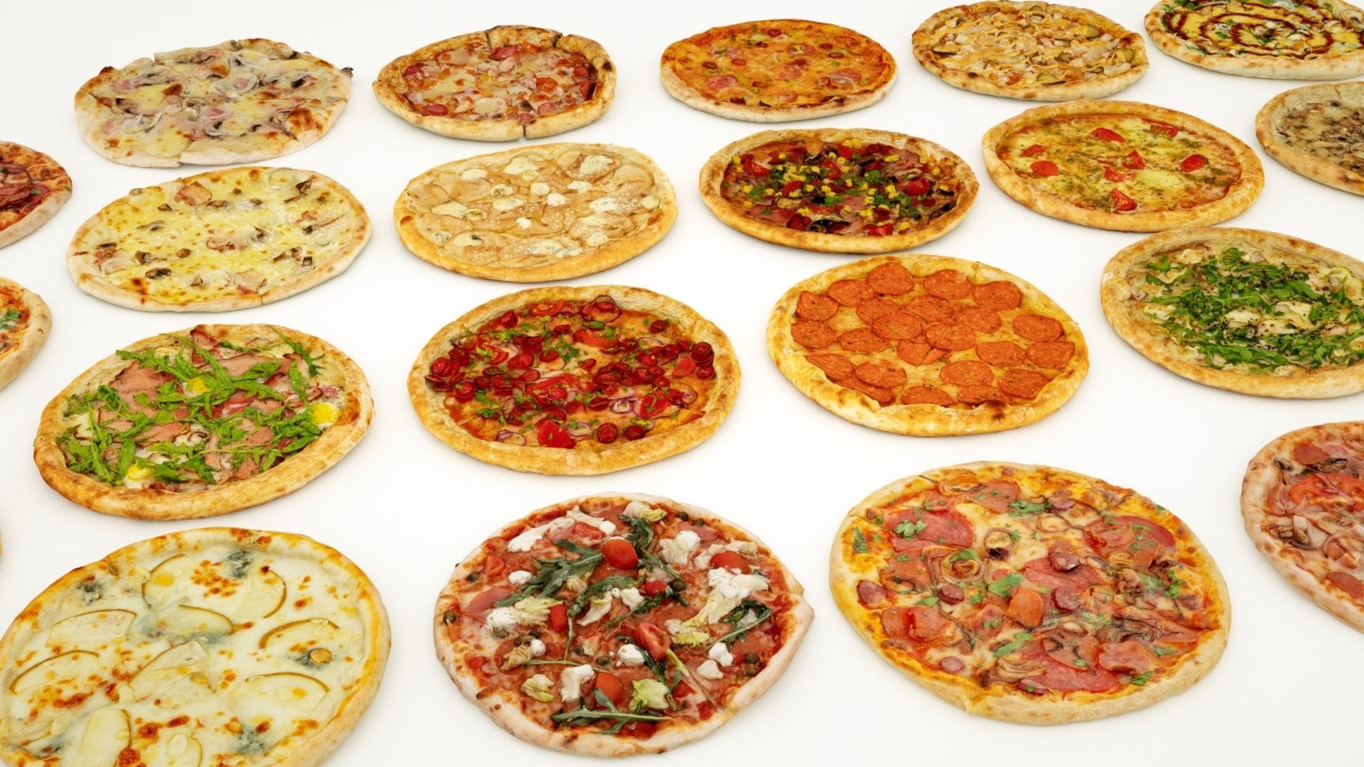 Pizza collection 23 items 3D model_7