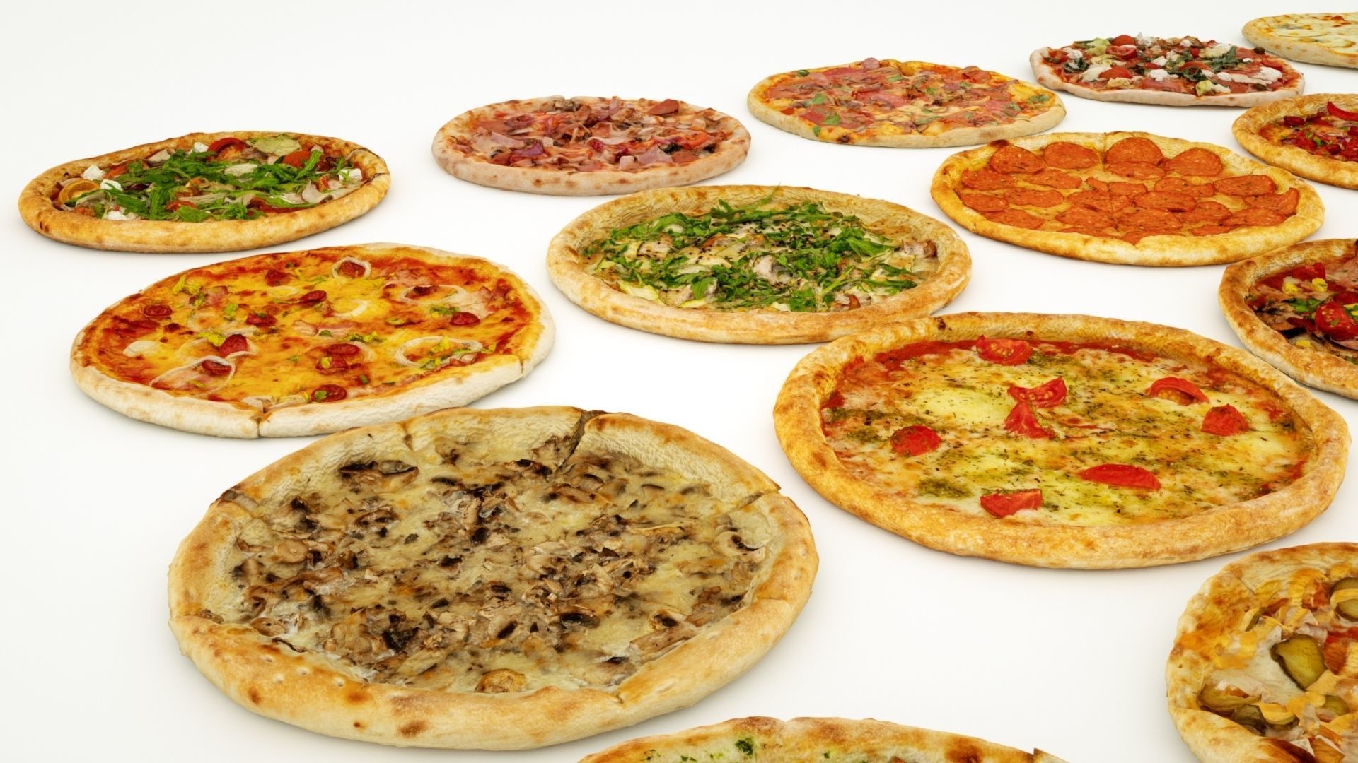 Pizza collection 23 items 3D model_6