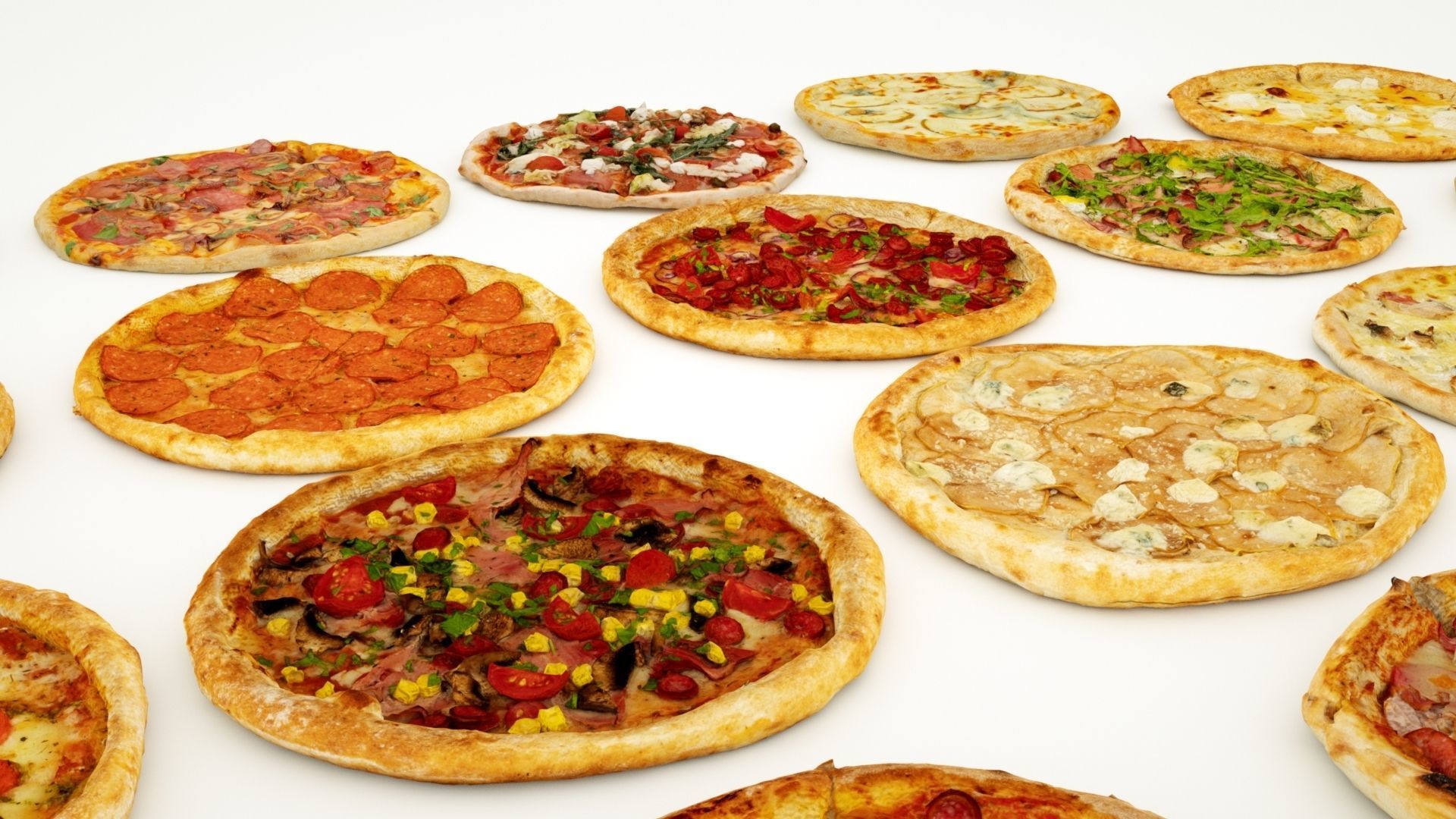 Pizza collection 23 items 3D model_5