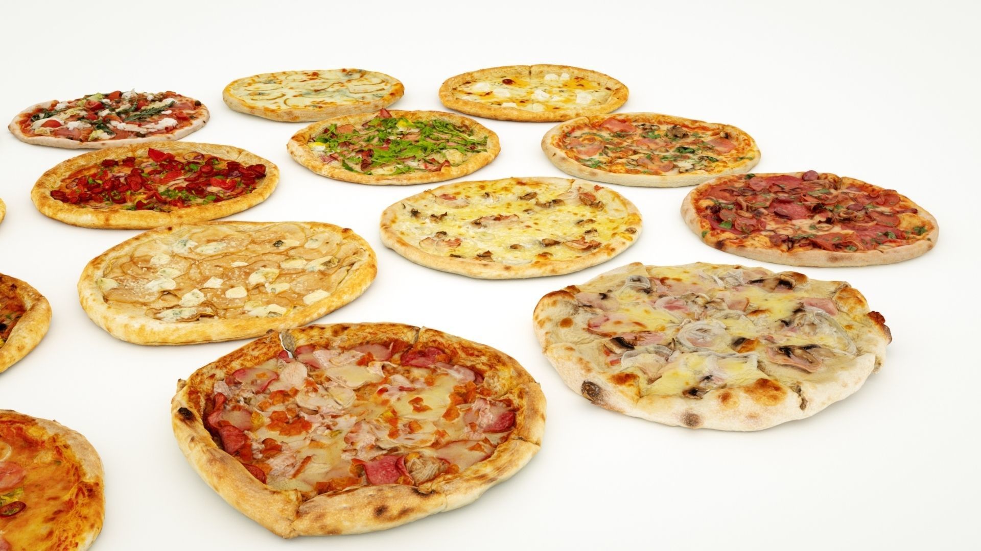Pizza collection 23 items 3D model_3
