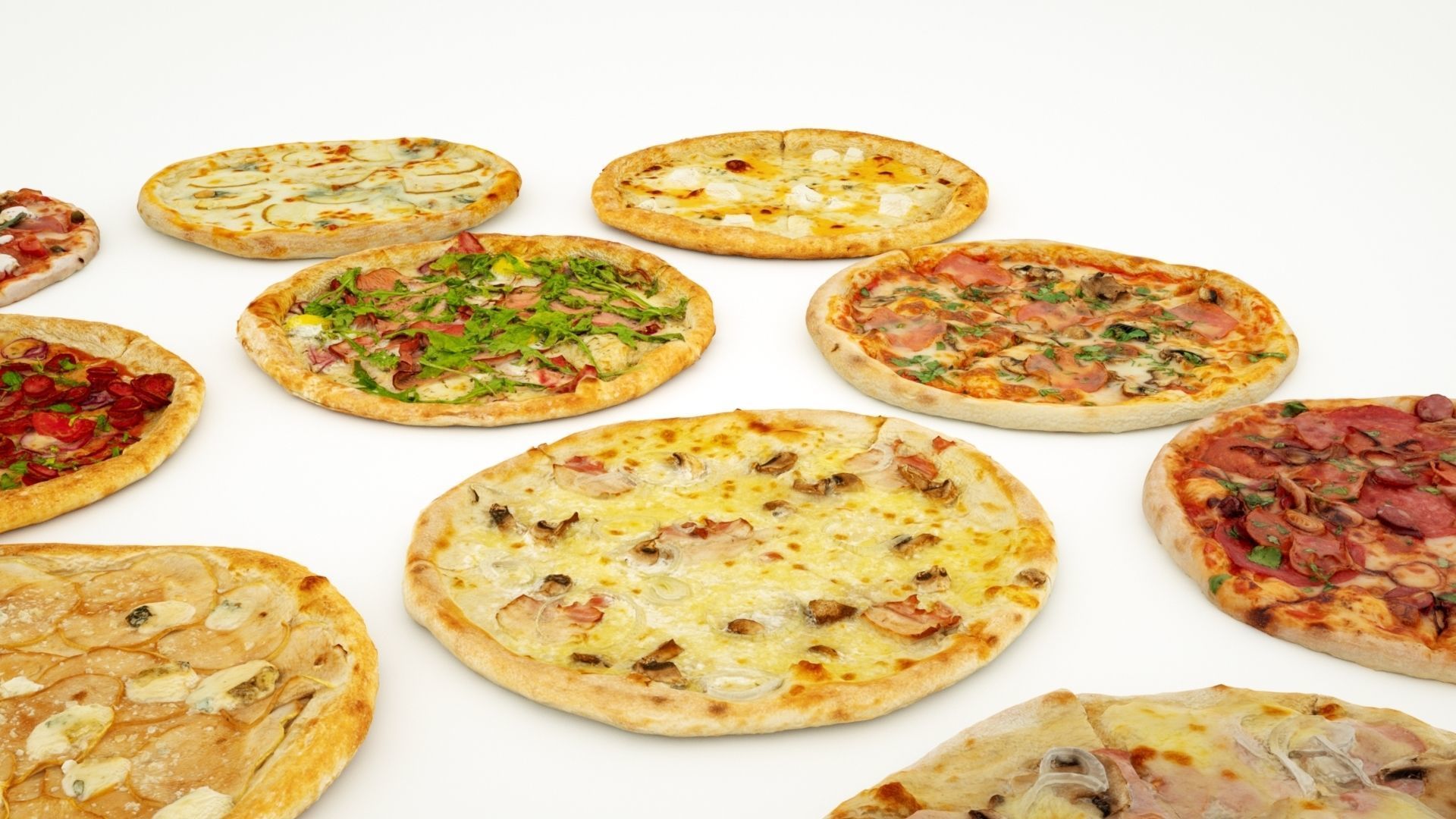 Pizza collection 23 items 3D model_4