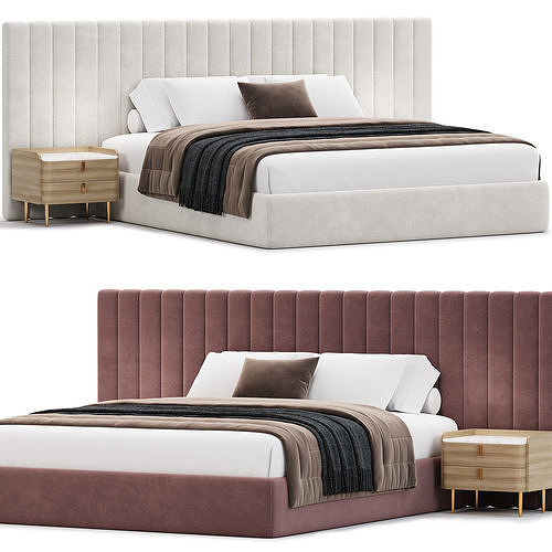Milan Bed By Stylishclub 3D model