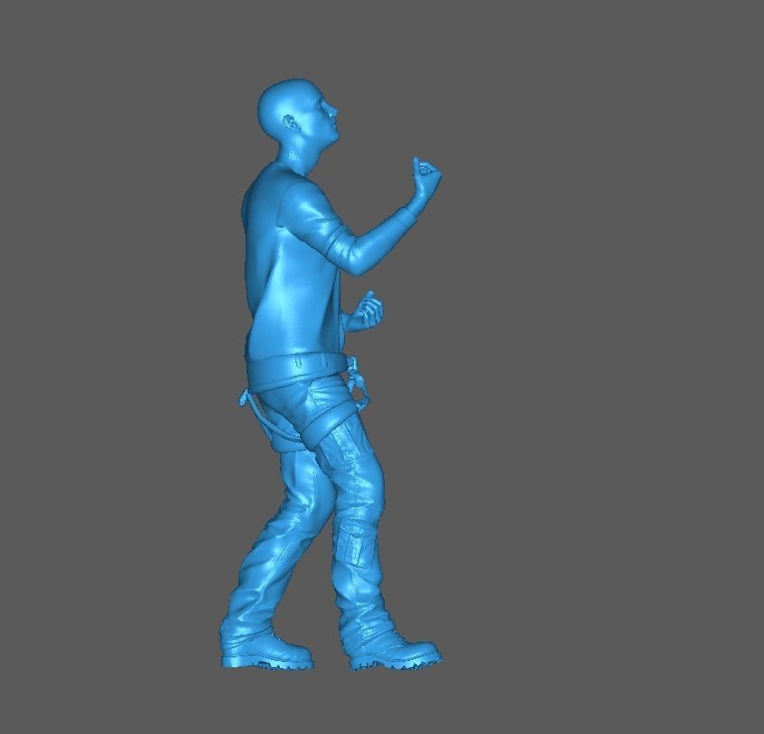 Figure billet climber adventure 1-64 scale diorama miniature 3D print model_8