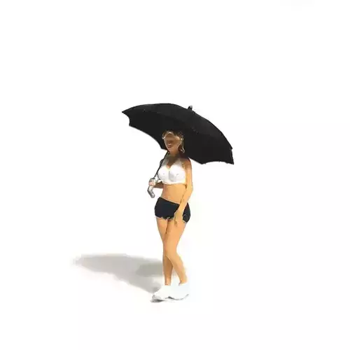 Figure Kelly umbrella girl 1-64 scale diorama miniature