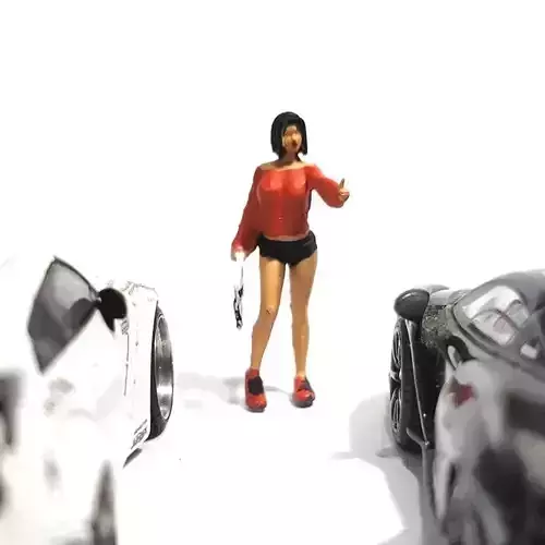 Figure Molly racing girl 1-64 scale diorama miniature