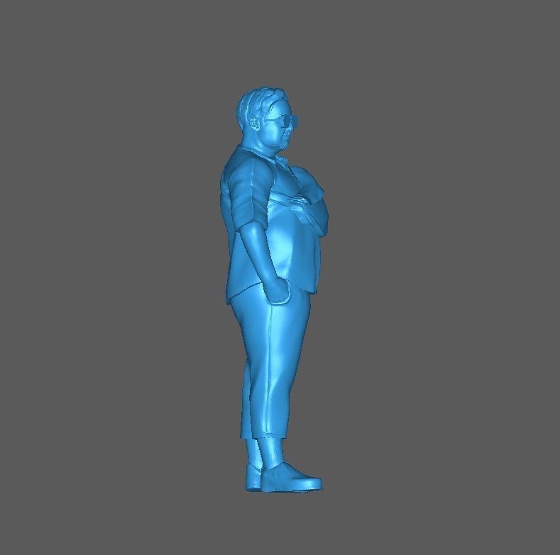 Figure Seno chubby guy 1-64 scale diorama miniature 3D print model_8