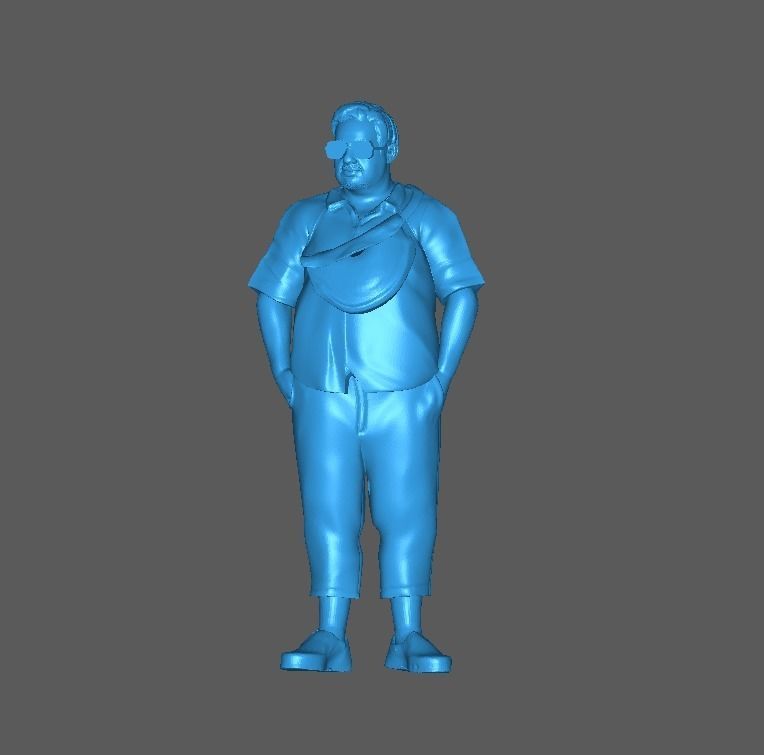 Figure Seno chubby guy 1-64 scale diorama miniature 3D print model_5