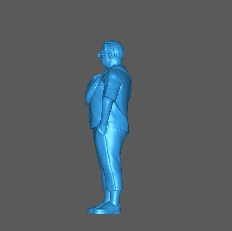 Figure Seno chubby guy 1-64 scale diorama miniature 3D print model_6