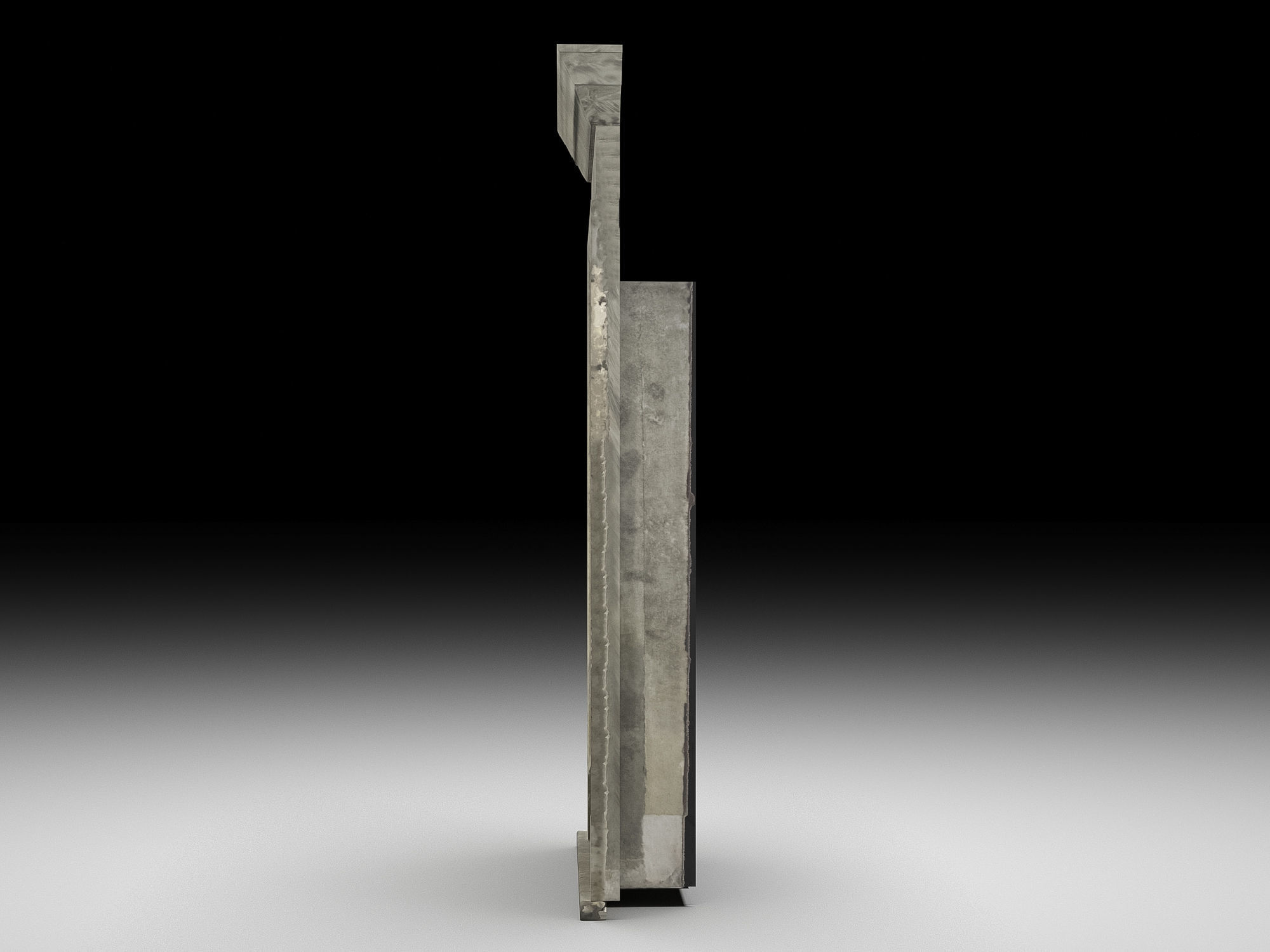 Wooden door 9 Low-poly 3D model_2