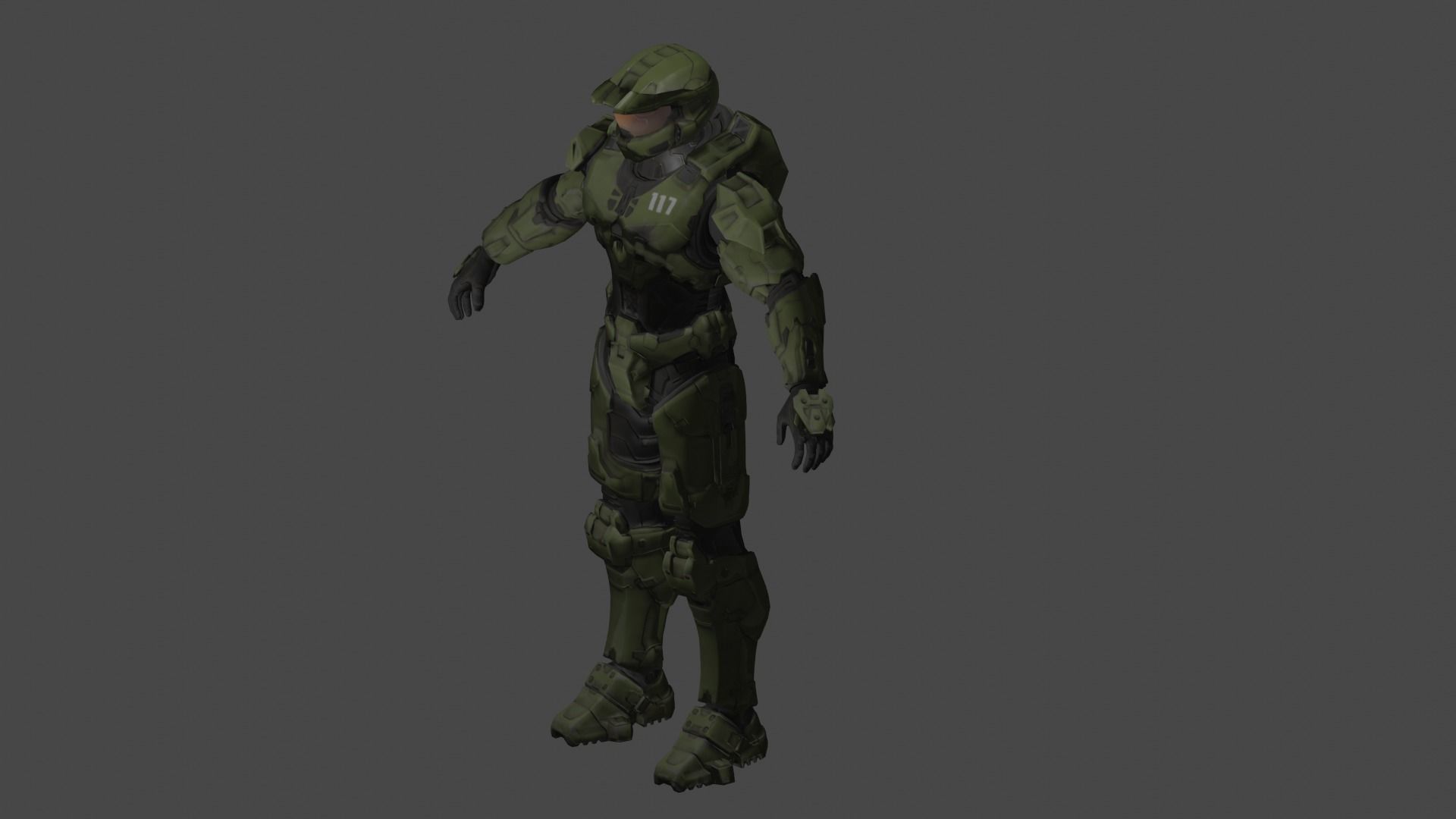 Master Chief - Spartan-117 3D Model Low-poly 3D model_1