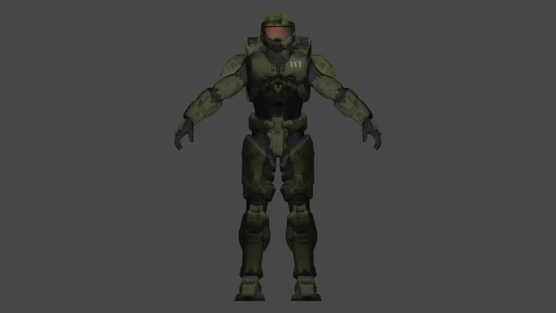 Master Chief - Spartan-117 3D Model Low-poly 3D model_0