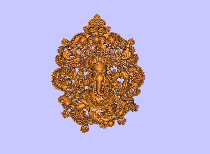 GANPATI PENDENT  3D print model_1
