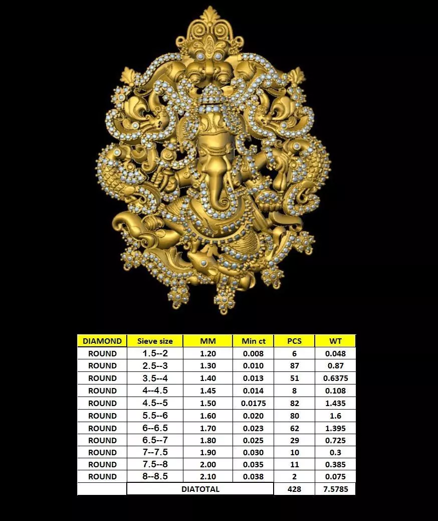 GANPATI PENDENT  3D print model_0