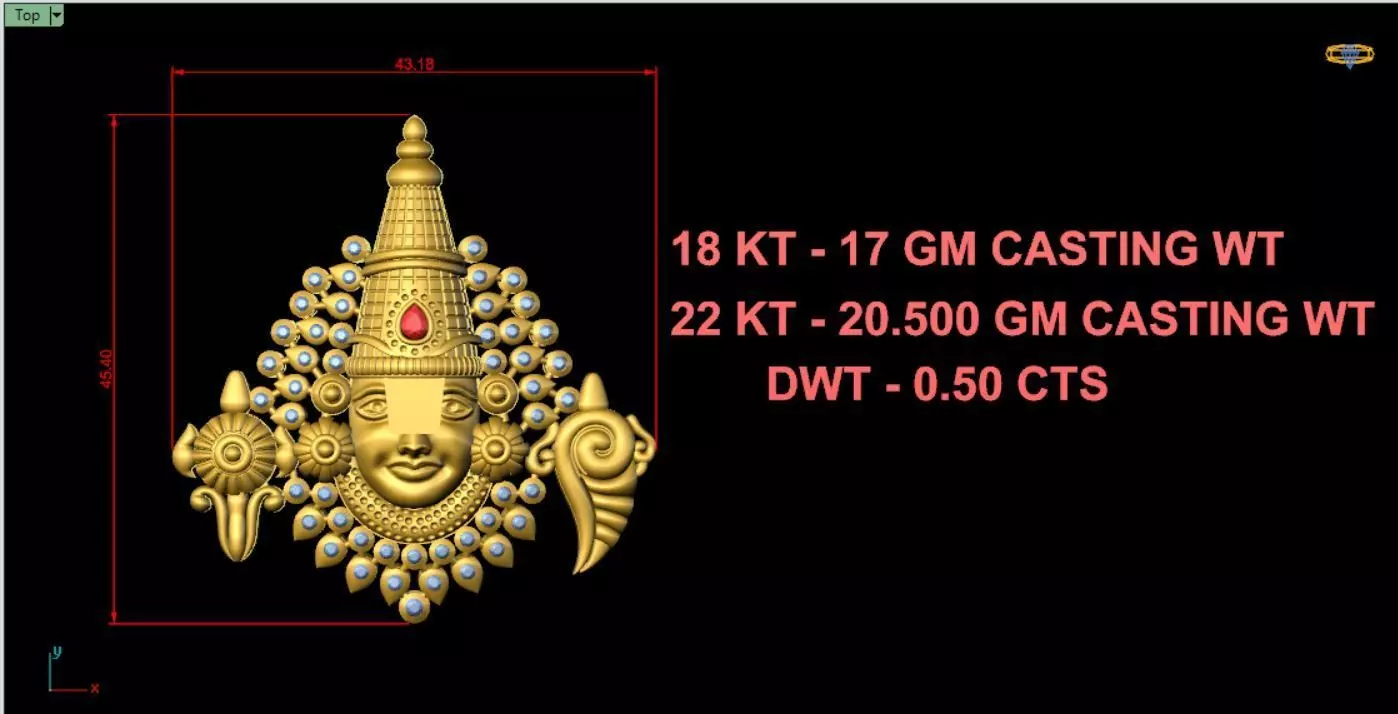 BALAJI PENDENT  3D print model_0