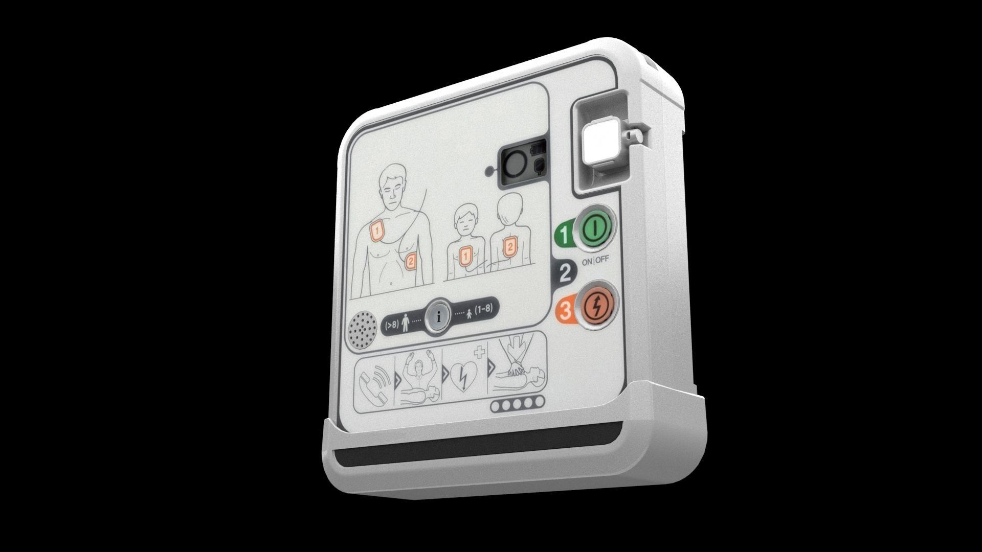 Defibrillator 3D model_1
