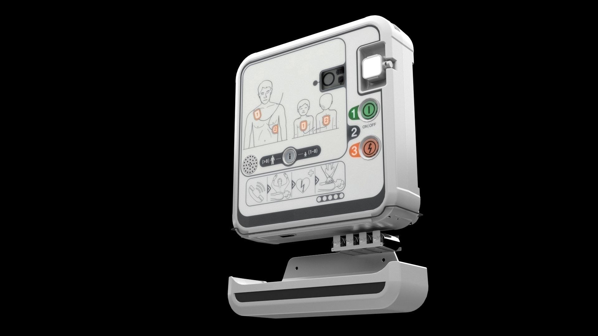 Defibrillator 3D model_2