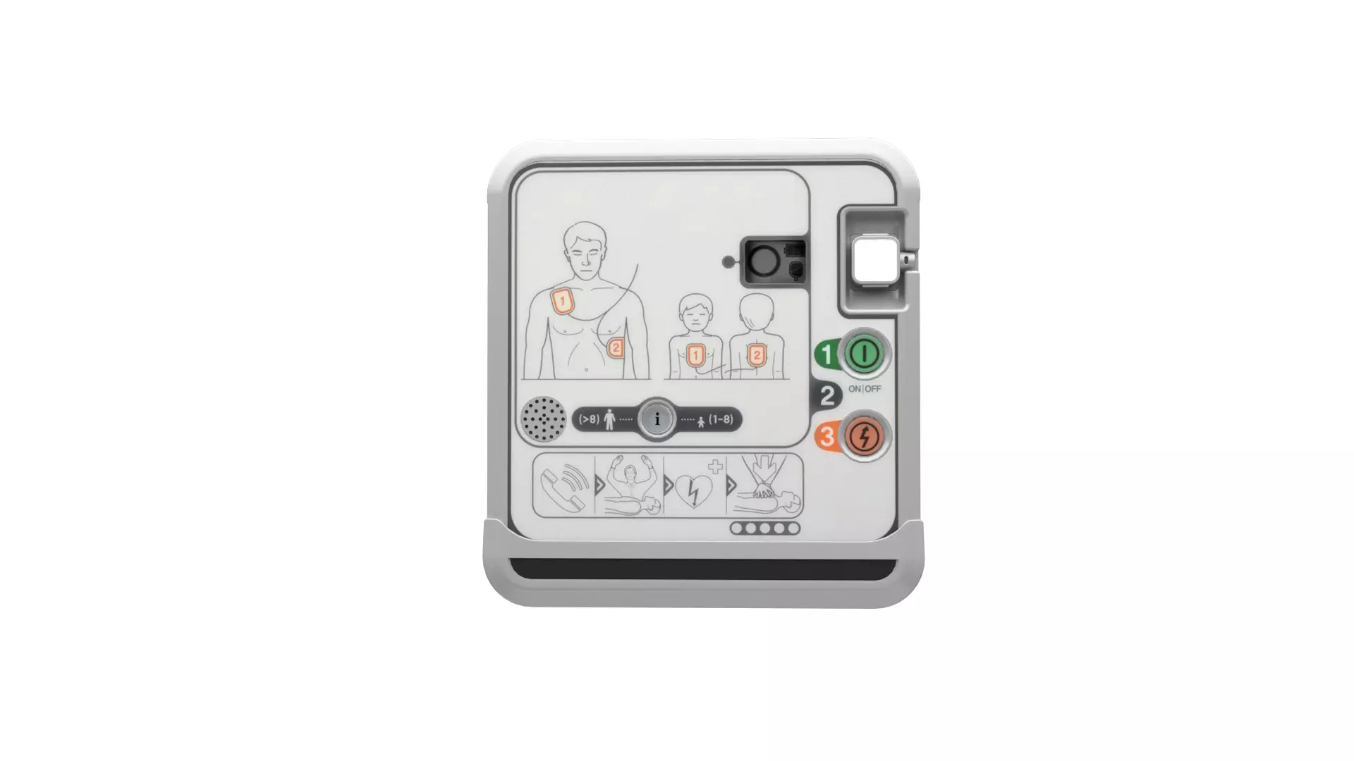 Defibrillator 3D model_0