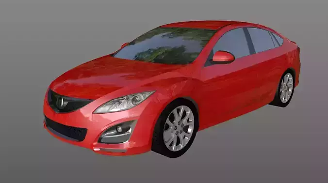 Mazda 6 Sedan Lowpoly Car 3D Model New