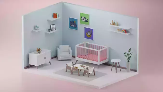 Kids room interior