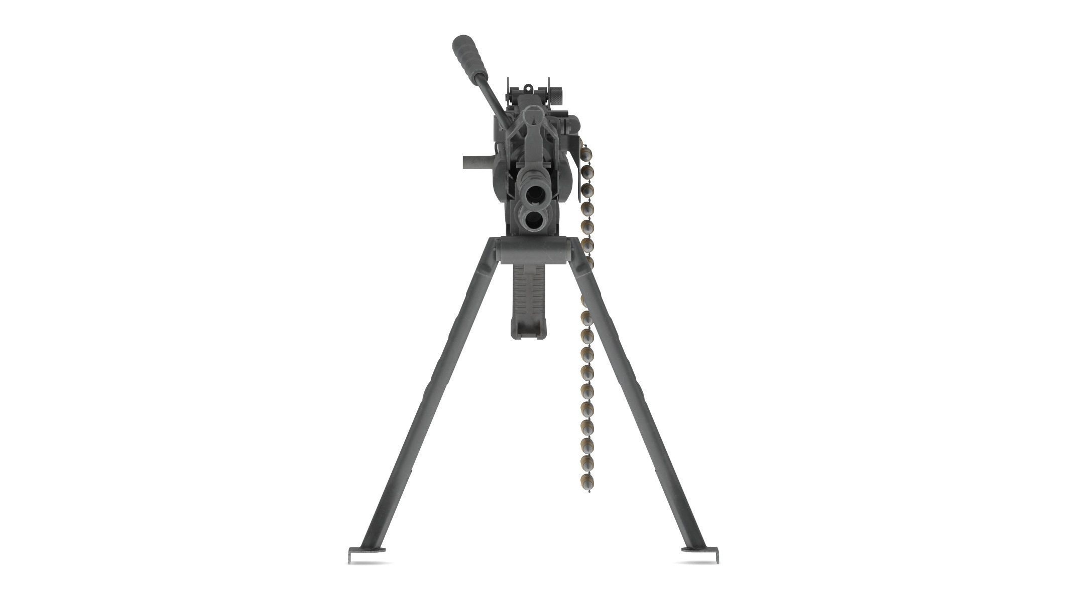 Mk 48 Machine Gun Low Poly Low-poly 3D model_6
