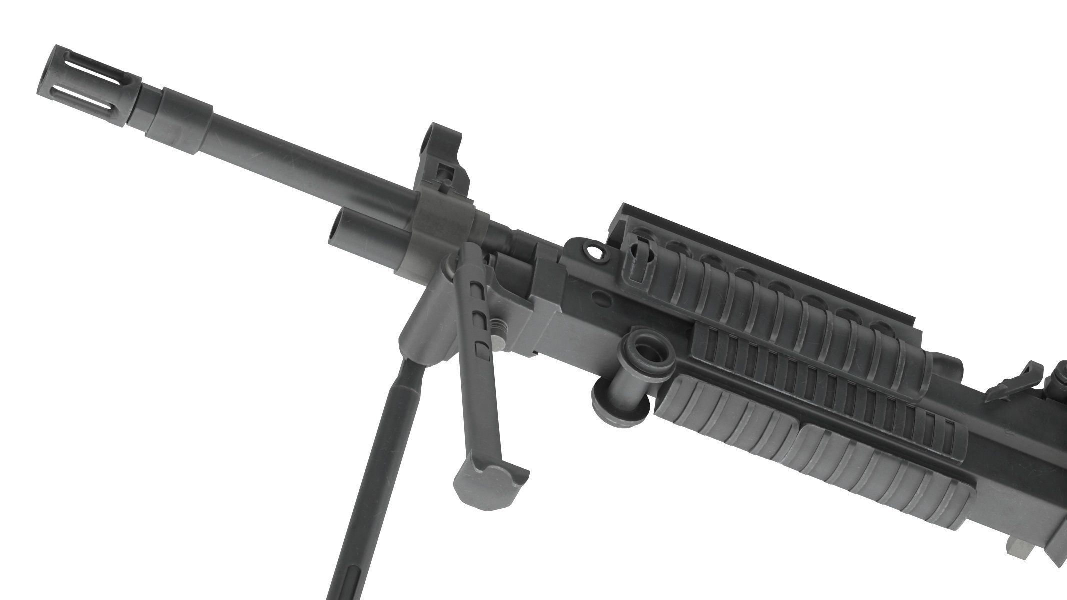 Mk 48 Machine Gun Low Poly Low-poly 3D model_13
