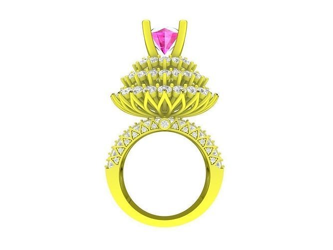 7702 luxury hongkong diamond women fashion ring 3D print model