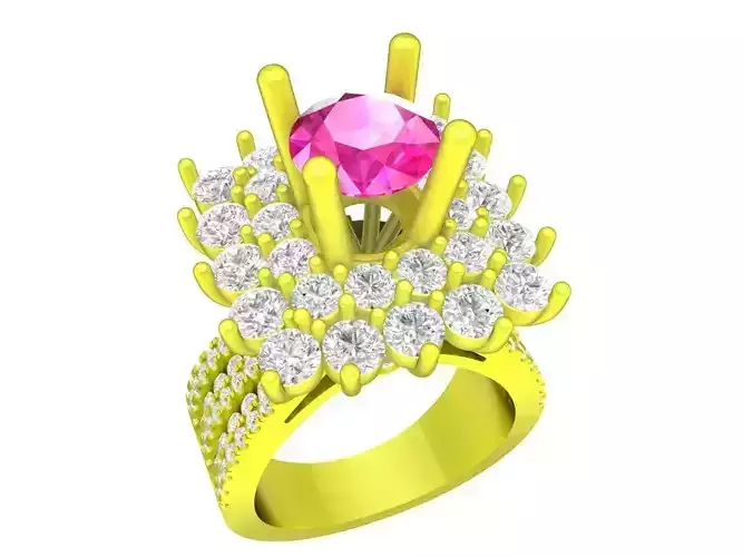 A7704 Luxury Hongkong Diamond Fashion Women Ring