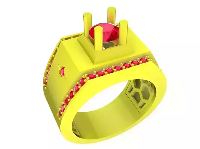 A7708 Simple Diamond Fashion Men Ring