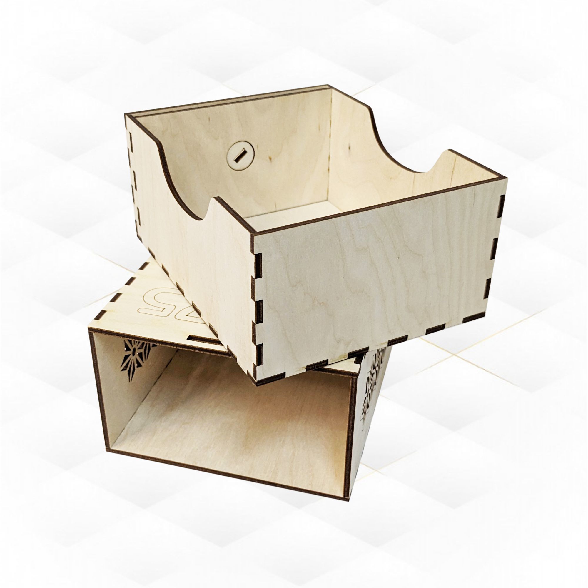 Gift box lockable svg dxf design laser cut 3D print model_2