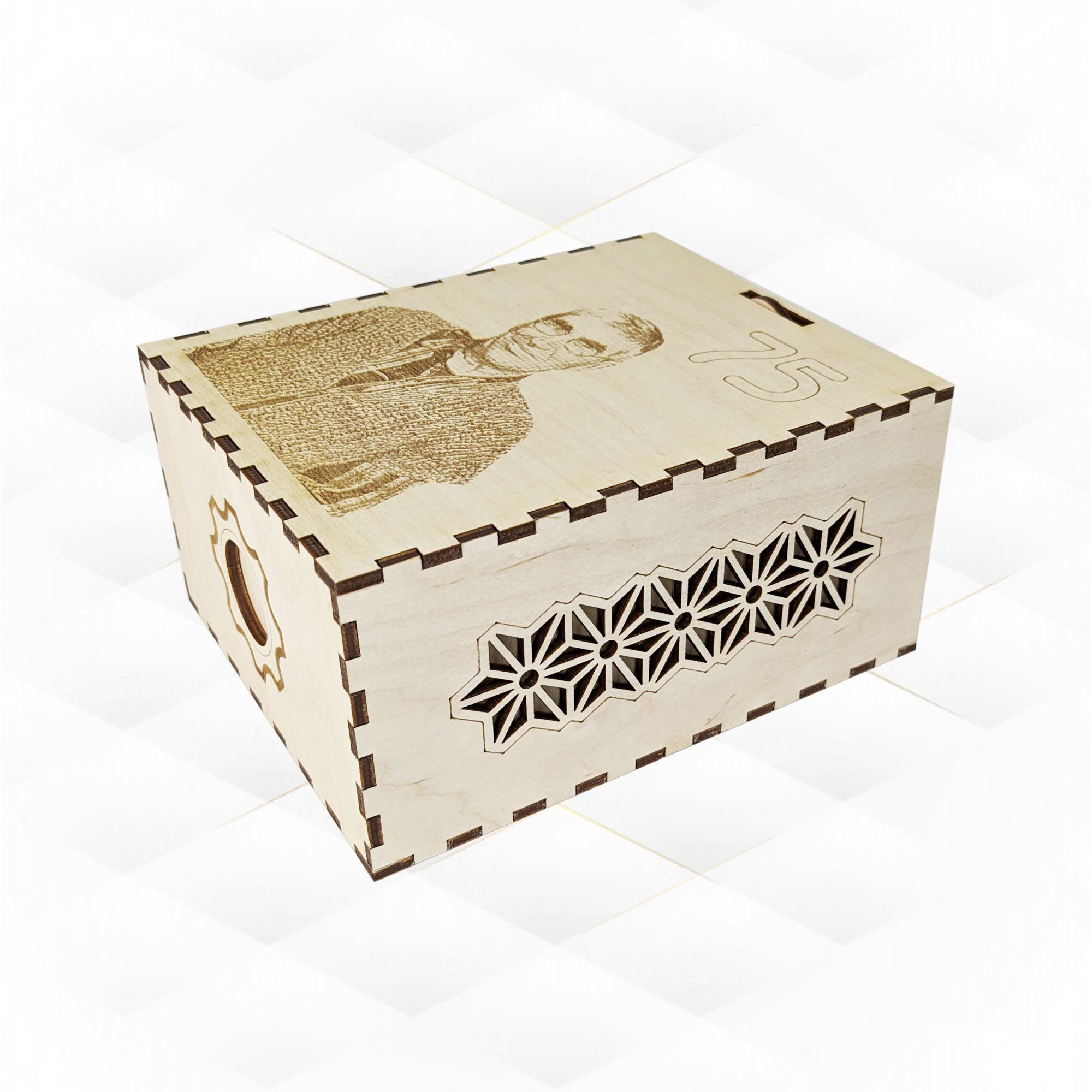Gift box lockable svg dxf design laser cut 3D print model_3