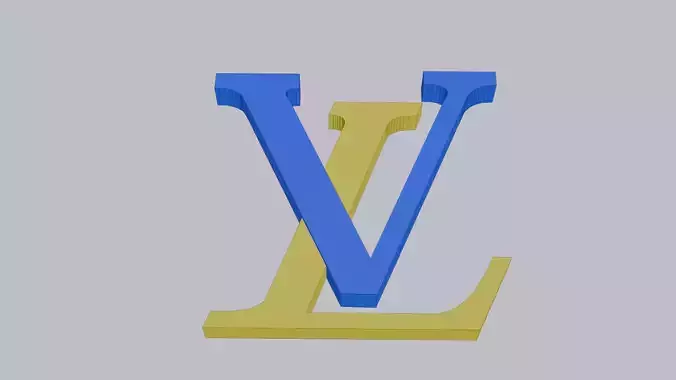 loius  vuitton logo 3d model