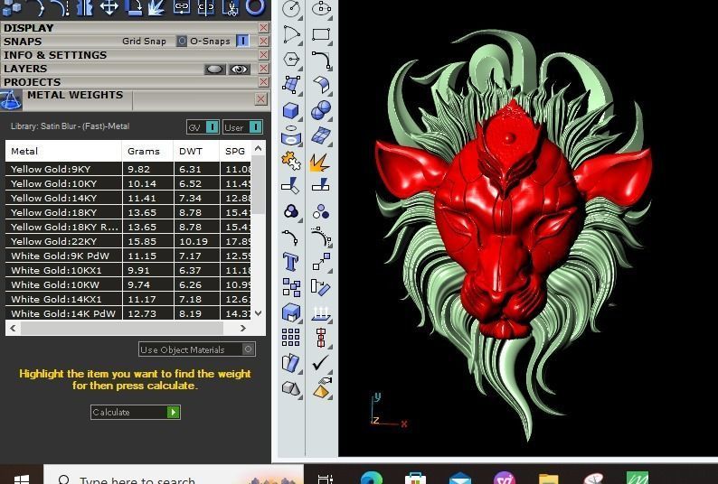 Wounded lion necklace 3D print model_10