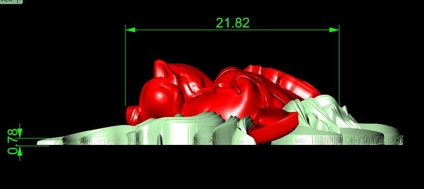 Wounded lion necklace 3D print model_18