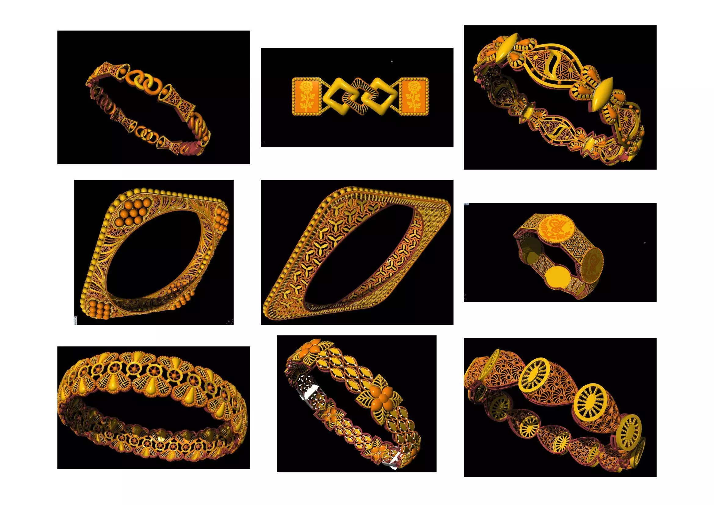 Bracelet pack 30 pieces ready for print 3dm 3D print model