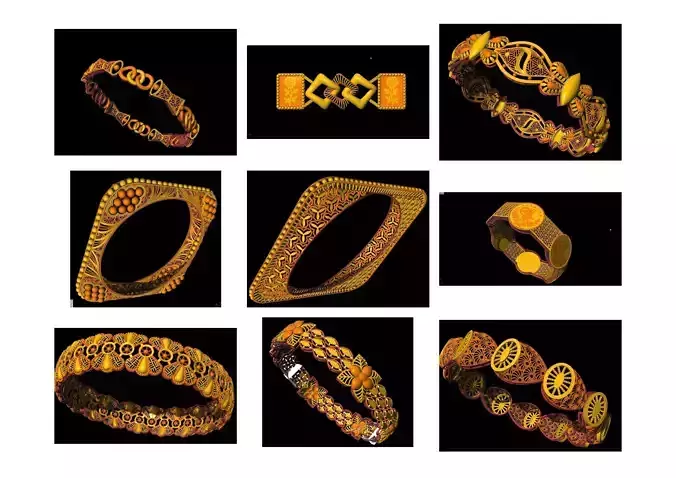 Bracelet pack 30 pieces ready for print 3dm