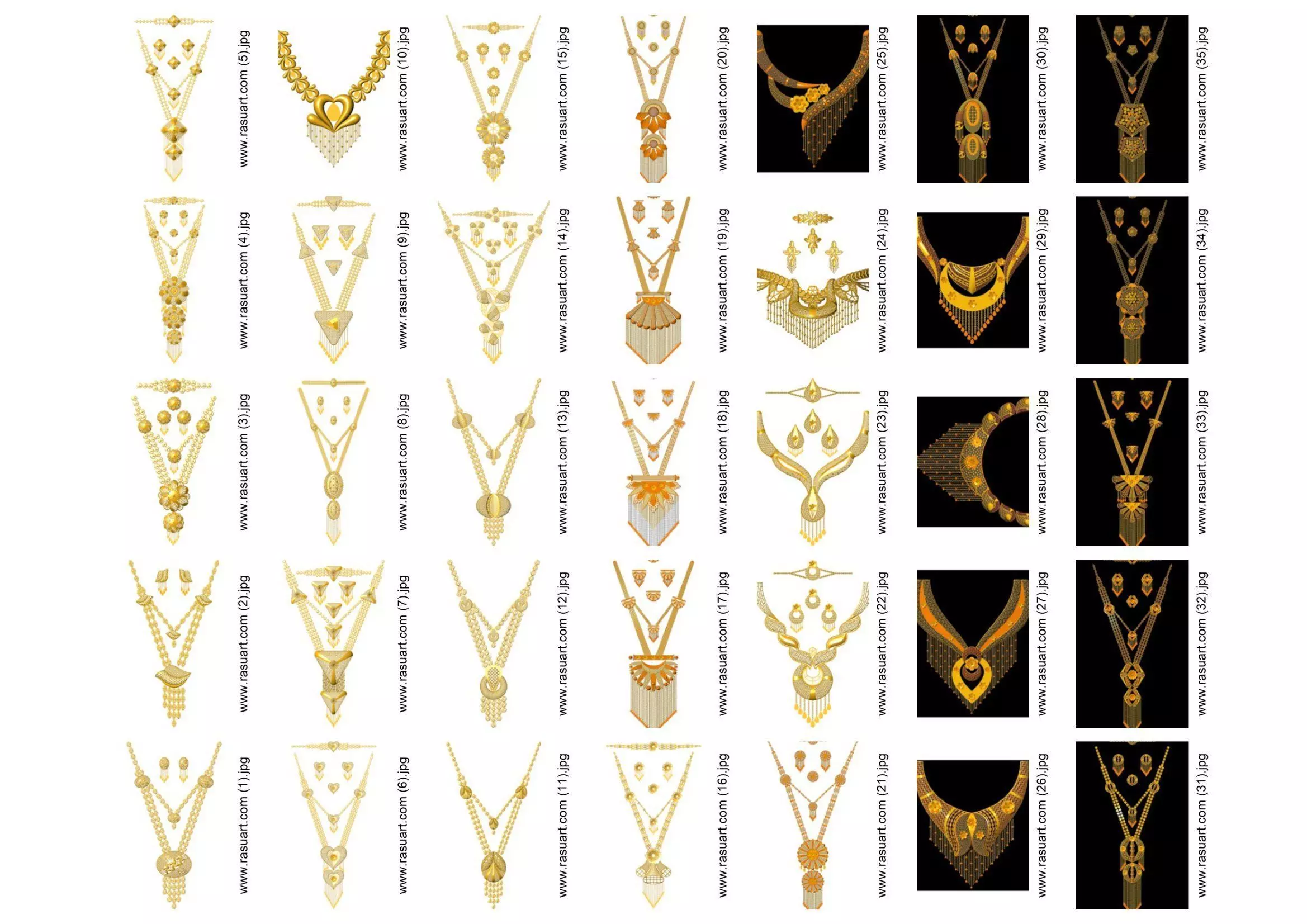 FUSION necklace pack 38 pieces 3dm 3D print model