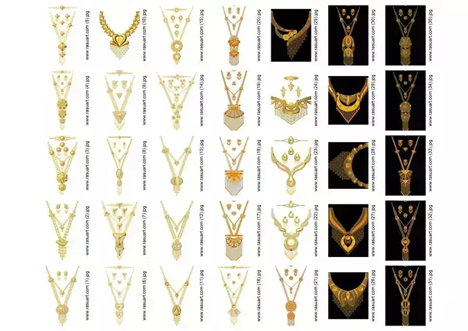 FUSION necklace pack 38 pieces 3dm  3D print model