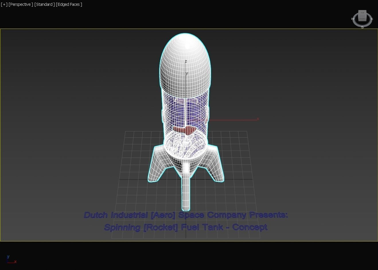 Spinning Rocket Fuel Tank - Concept 3D print model_11